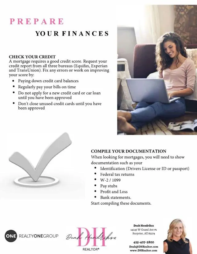 Page from the Deah Hendriksz Buyers Guide, Prepare Your Finances