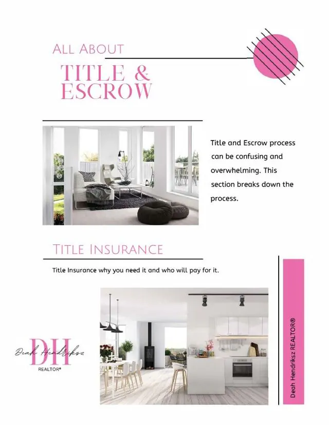Page from the Deah Hendriksz Buyers Guide, All About Title and Escrow