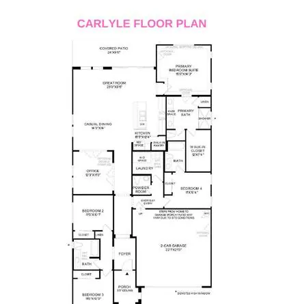 Carlyle floor plan layout