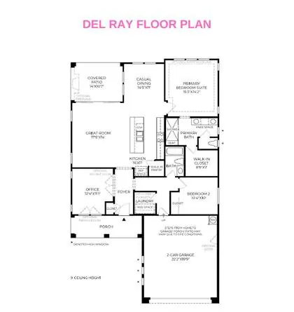 Del Ray floor plan layout