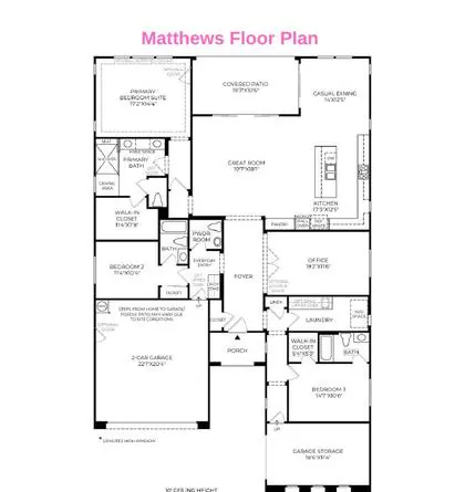 Matthews floor plan layout