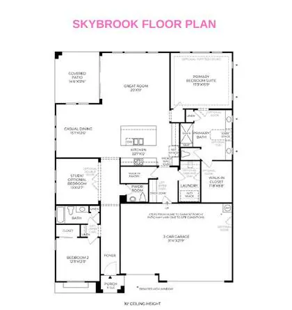 Skybrook floor plan layout