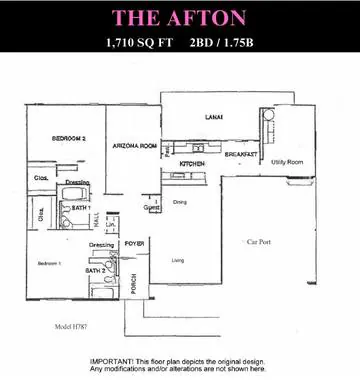 Afton floor plan layout