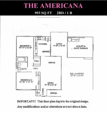 Americana floor plan layout