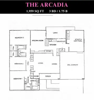 Arcadia floor plan layout