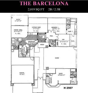 Barcelona floor plan layout