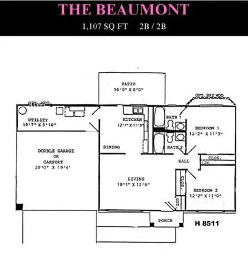 Beaumont floor plan layout