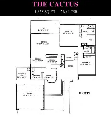 Cactus floor plan layout