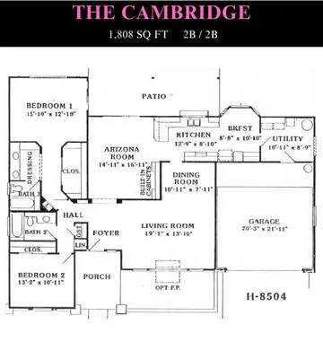 Cambridge floor plan layout