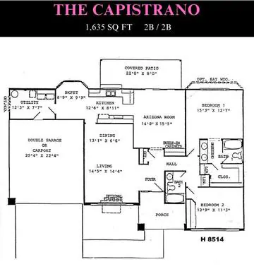 Capistrano floor plan layout