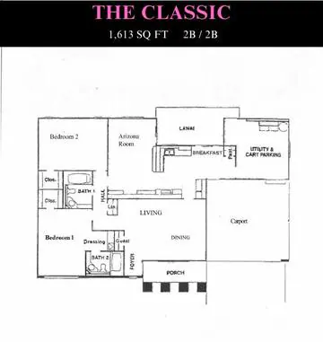 Classic floor plan layout