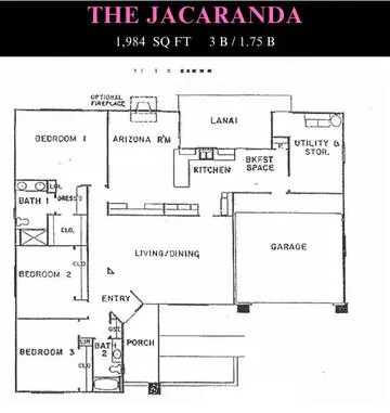 Jacaranda floor plan layout