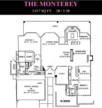 Monterey floor plan layout