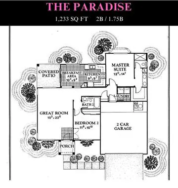 Paradise floor plan layout