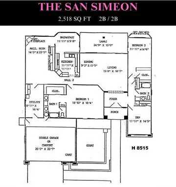 San Simeon floor plan layout