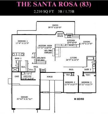 Santa Rosa (83) floor plan layout