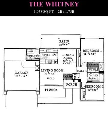 Whitney floor plan layout