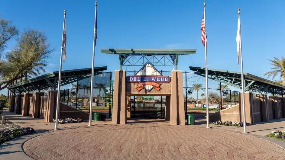 Del E. Webb Memorial Field entrance at The Grand